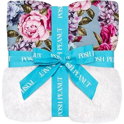 Posh Peanut Super Soft Baby Blankets for Boys, Girls & Newborns - Plush Patoo Stroller Blanket in Viscose from Bamboo (40" x 40") Lacey