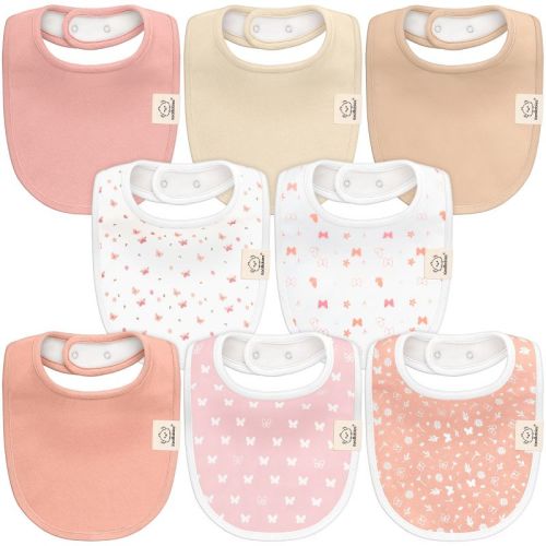 Keababies 8pk Organic Baby Bibs For Boy, Baby Drool Bib For Baby Boys And Girls, Newborn Teething Bibs