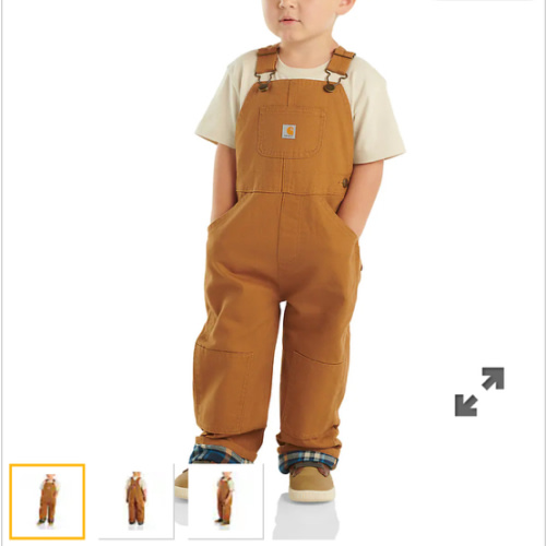 Canvas Bib Overall Flannel-Lined (Baby/9M) | Carhartt