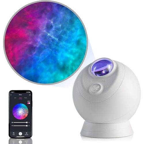 BlissLights Sky Lite Evolve - Galaxy Projector, LED Nebula Lighting, WiFi App, for Meditation, Relaxation, Gaming Room, Home Theater, and Bedroom Night Light Gift (Nebula Cloud Only)