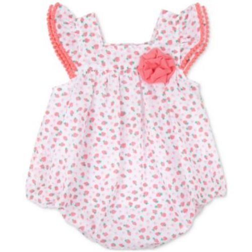 Baby Girl Strawberry-Print Romper
