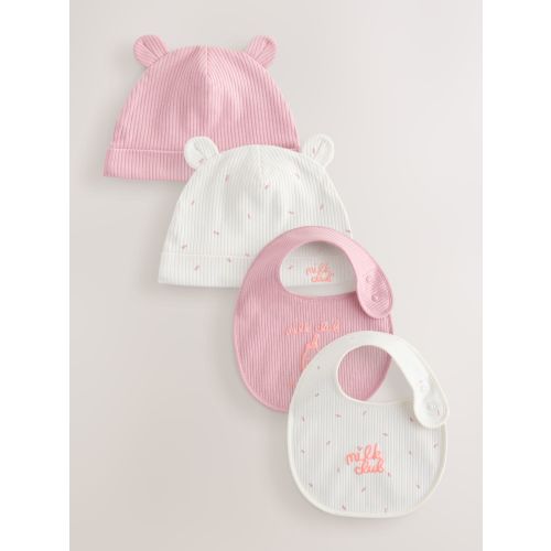 Pink Beanies 4 pack (0-18mths)