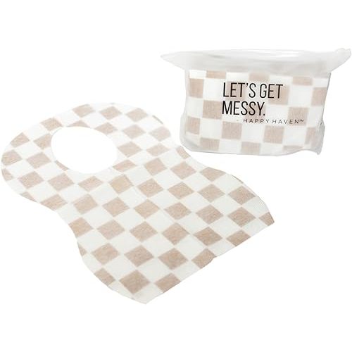 Disposable Baby Bibs for Baby & Toddlers, 25 Pack, Restaurant Baby Bib, Toddler Baby Bibs for Dining Table, Travel, and Restaurants