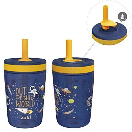 Zak Designs 15oz Recycled Plastic Kids' Straw Tumbler With