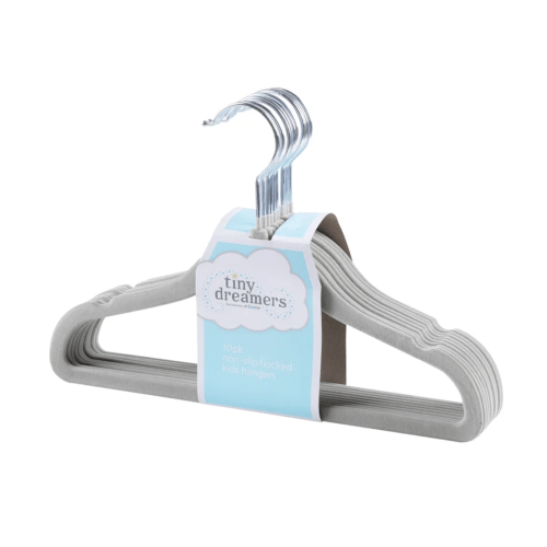 10-Pack Kids Flocked Hangers, Harbor Mist