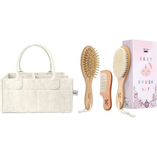 Mr. Pen- Baby Diaper Caddy Organizer and Baby Brush and Comb Set