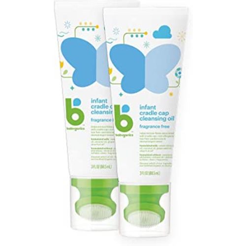 Babyganics Infant Cradle Cap Cleansing Oil, Non-Allergenic, Tear-Free, Packaging May Vary, 3 Fl Oz (Pack of 2)