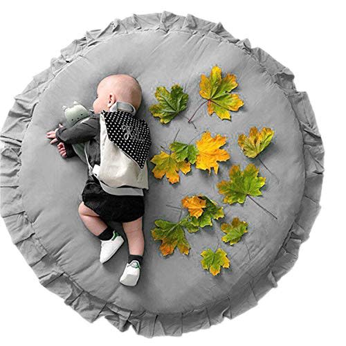 Baby Cotton Play Mat Round Ruffled Cushion Soft Breathable Crawling Pad Kids Children Floor Rug Game Toy Blanket Gym Carpet
