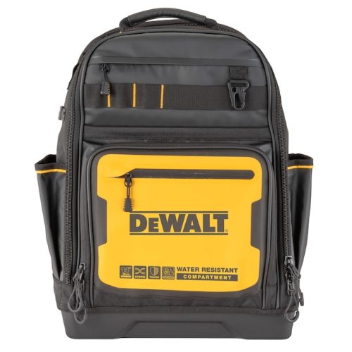 DEWALT Black- Yellow Polyester 7.75-in Zippered Backpack DWST560102 at Lowes.com