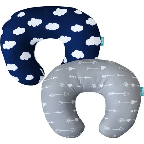 Nursing Pillow Cover 2 Pack for Breastfeeding Pillow, Ultra Soft and Cozy Nursing Pillow Slipcovers, Snug Fits Boppy Pillow, Great, Perfect Newborn Gift, Best Choice for Mom or Baby