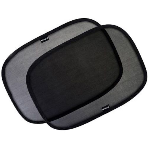 Enovoe 19" X 12" Car Window Uv Rays Protection Shades For Baby, Black Plain 2-pack