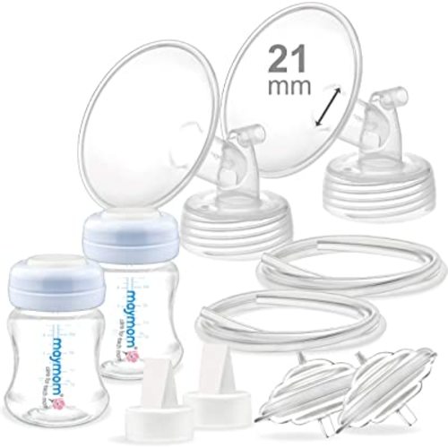21mm Flange Maymom Pump Parts Compatible with Spectra S2 Spectra S1 Spectra 9 Plus Breastpump Not Original Spectra S2 S1 Replacement Pump Parts Spectra S1 Plus Accessories, Spectra Small Flange