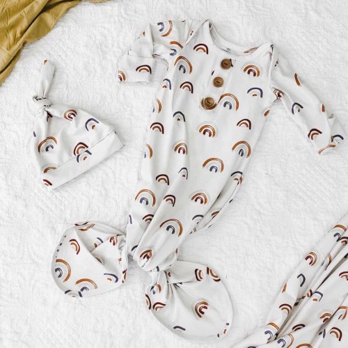 Printed Knot Gowns for Boys