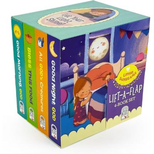 Little Sunbeams Religious Lift-a-flap 4-book Set (little Sunbeams) - By Cottage Door Press (board Book)