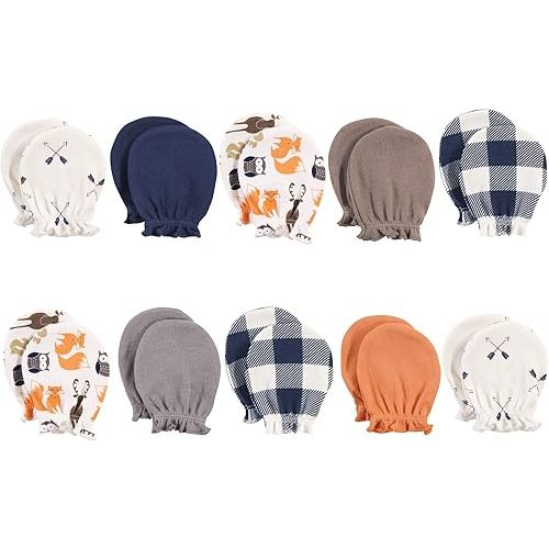 Hudson Baby Unisex Baby Cotton Scratch Mittens
