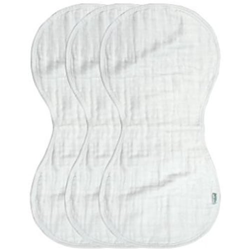 green sprouts Muslin Burp Cloths made from Organic Cotton,White Set - white