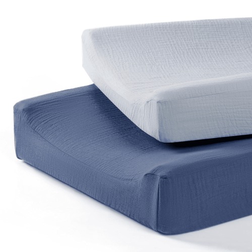 Hltop Muslin Changing Pad Covers Baby Cotton Changing Covers - Soft Changing Pad Sheets for Boys Girls
