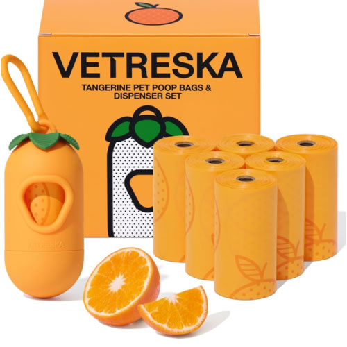 VETRESKA Bags Dispenser with Citrus Scented Waste Bags