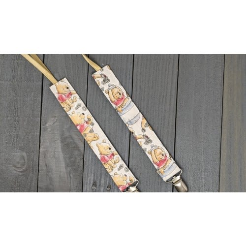 Winnie The Pooh Pacifier Clip / Universal Fabric Binky Keeper
