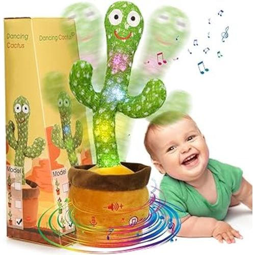 Emoin Dancing Cactus Talking Cactus Toy, Cactus Baby Toy Singing Children's Song+Box,Mimicking Cactus Recording &Repeating What You Say,Electronic Educational Toys for Children Playing