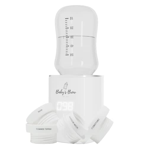 The Baby’s Brew 3.0 Portable Bottle Warmer Adapter Set, Breastmilk, Formula & Water Warmer, Smart Sensor Technology, Leak-Proof, Travel-Friendly, BPA-Free, | Single Warmer with 4 Adapters