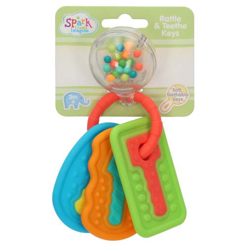 Spark.Create.Imagine Baby Rattle and Teethe Keys for Sensory Play