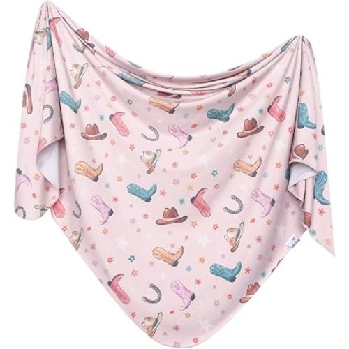 Copper Pearl Swaddle Blankets for Newborns | Soft Stretchy Receiving Blankets for Boys and Girls | Large 46 x 46 Inch Baby Blankets | Lightweight and Breathable Swaddles | Cheyenne
