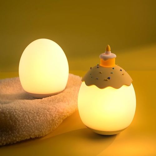 Night Light for Kids,Egg Night Light for Baby Nursery, 7 Colors Changing &30-Min Timer Portable Nursery Night Lamp forBaby Nursery & Kids Bedroom,BPA Free, Eye Caring, Soft