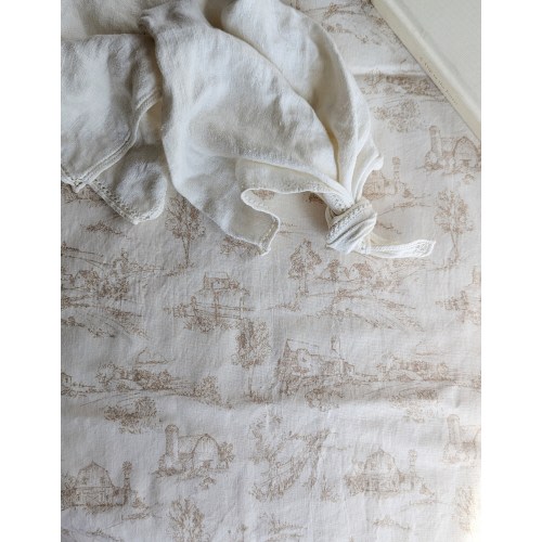 flax fitted crib sheet farm yard cottage neutral crib sheet beige cream crib sheet ivory gender neutral bedding natural custom mini