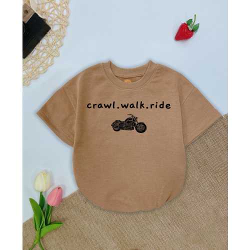 Crawl Walk Ride Baby Romper, Boy Motorcycle Baby Outfits, Motorcycle Baby, Summer Baby Outfit, Baby Shower Gift,Fathers day gift