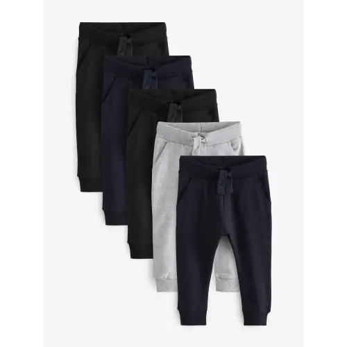 Black/Navy/Grey Joggers 5 Pack (3mths-7yrs)