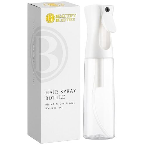 BeautifyBeauties Spray Bottle For Hair – Continuous Mister Spray Bottle for Hairstyling, Cleaning, Plants, Pets, Barbers, Salons, Essential Oil Scents (10.1 Ounce)