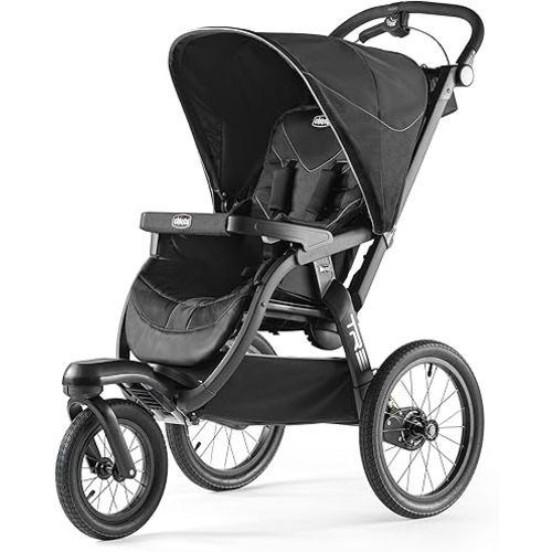 Chicco TRE® Jogging Stroller, All-Terrain Stroller, Compatible with Chicco Infant Car Seats (not Included), Baby Travel Gear | Galaxy/Black