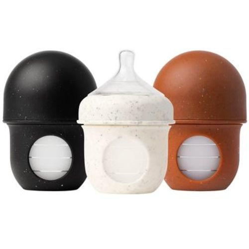 Boon NURSH Silicone Pouch Baby Bottles - 4 fl oz/3pk, Color: Speckle