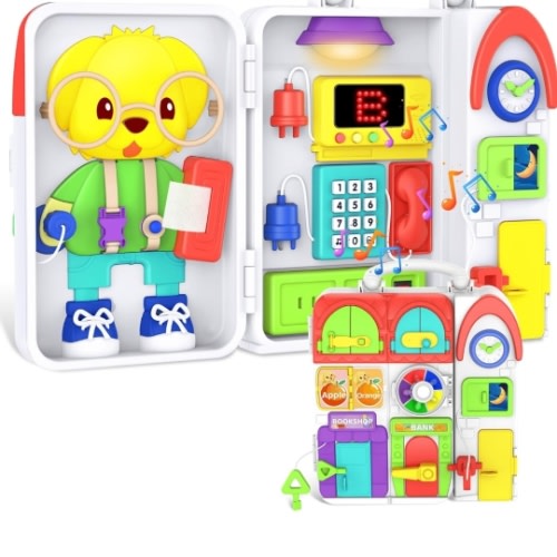 Amazon.com: Toddler Toys for 1-2 Year Old Boy, Musical Montessori Busy Board, Early Educational Toy for Toddlers 1-3, Motor Skills Developmental Toy for 12-18 Month Age, Birthday Gift for 1+ Year Old Boy Girl : Toys & Games