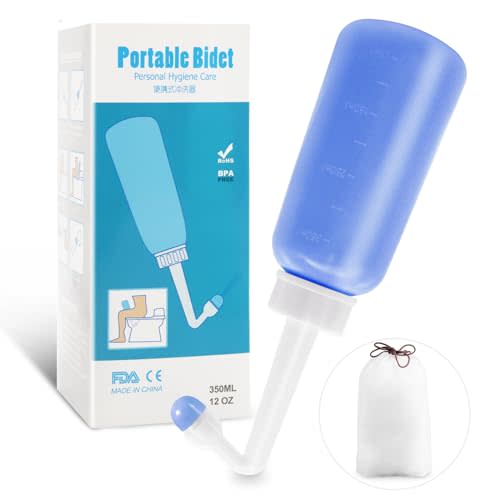 Peri Bottle for Postpartum Care,12 OZ Perineal Bottle Postpartum Essentials Upside Down Peri Bottle for Perineal Recovery and Cleansing After Birth (Purple)
