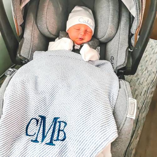Personalized Baby Blankets, Monogrammed Seersucker Baby Blanket, Custom Baby Blanket, Personalized Baby Gifts, Baby Boy/girl - Etsy