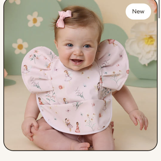 Fairy Dust Waterproof Snuggle Baby Bib With Frill | Snuggle Hunny