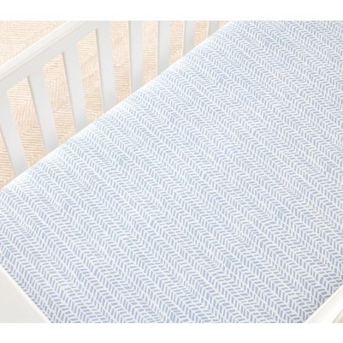 Sateen Chevron Crib Sheets | Pottery Barn Kids