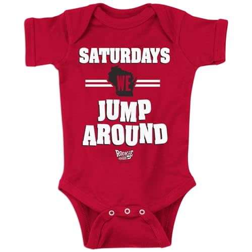 Smack Apparel Saturdays Onesie for Wisconsin College Fans (NB-18M)