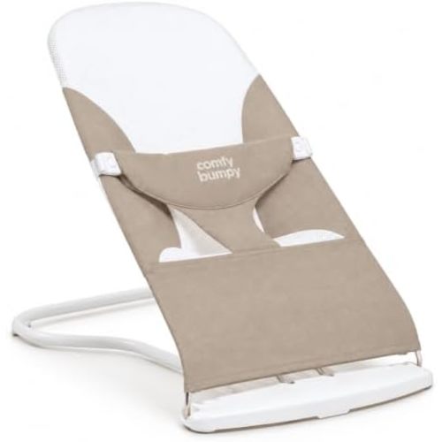 ComfyBumpy Portable Baby Bouncer, Organic Cotton, 3-Position Recline