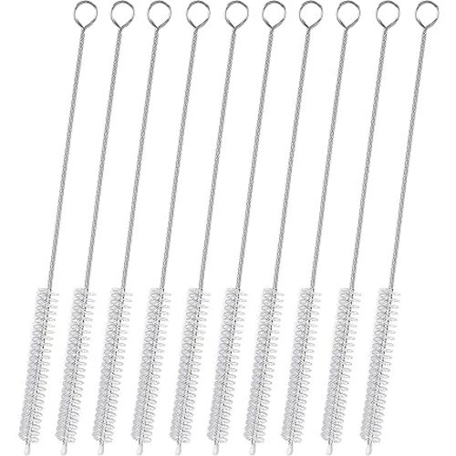 Straw Cleaner Brush for Stanley Extra Long 12 inch, Extra Wide 12mm diam Straw Brushes for 40/30/20 oz Stanley Mug, Straw Cleaning Brush for Tubes, Water Cup, Extra Long Straw Brush Set 10 Pack