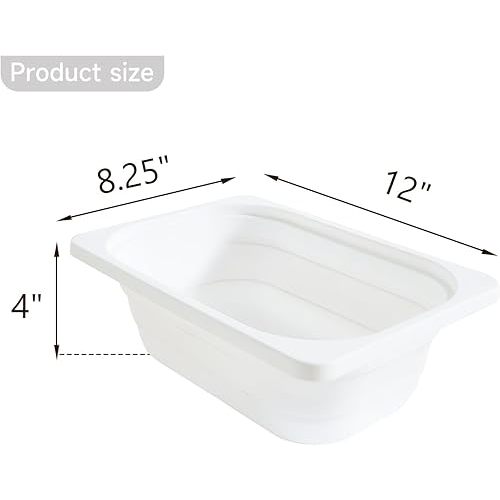Collapsible Storage Bin, White, Small