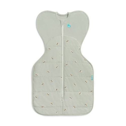 Love to Dream Swaddle Up Warm - Cotton 2.5 TOG Olive Bees - Small: Two-Way Zipper, Breathable Fabric, Inverted Zipper