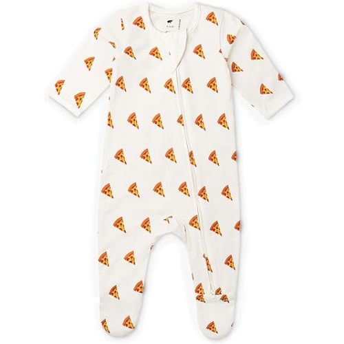 monica + andy Double Zipper One Piece, 100% Organic Baby Clothes for Girls & Boys, Unisex, Preemie, Newborn & Infant Sizes