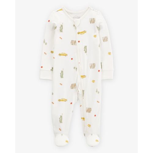Baby New York City Print 2-Way Zip PurelySoft Sleep & Play Pajamas - Ivory - Carter's | Carter's