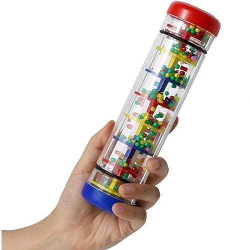 Rainmaker 8 inch Mini Rainstick for Babies Rattle Tube Rain Stick Shaker Music Sensory Auditory Instrument Toy for Baby Child Girl (8 inch)