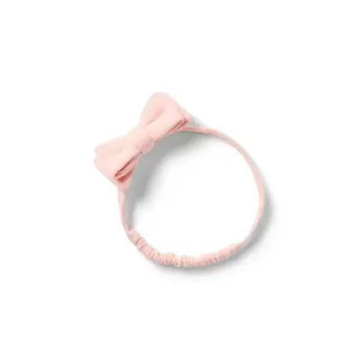 Newborn Pale Pink Baby Quilted Bow Soft Headband by Janie and Jack