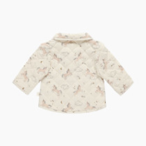 Quincy Mae Quilted Jacket - Natural, 0-3 M