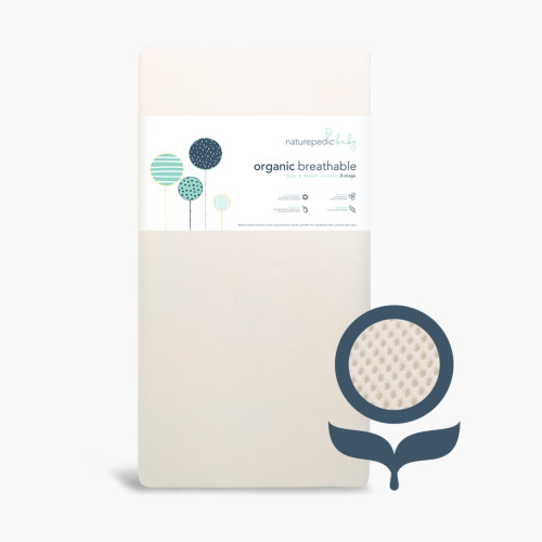 Naturepedic Organic Breathable Baby Crib & Toddler Mattress - Lightweight 2 Stage